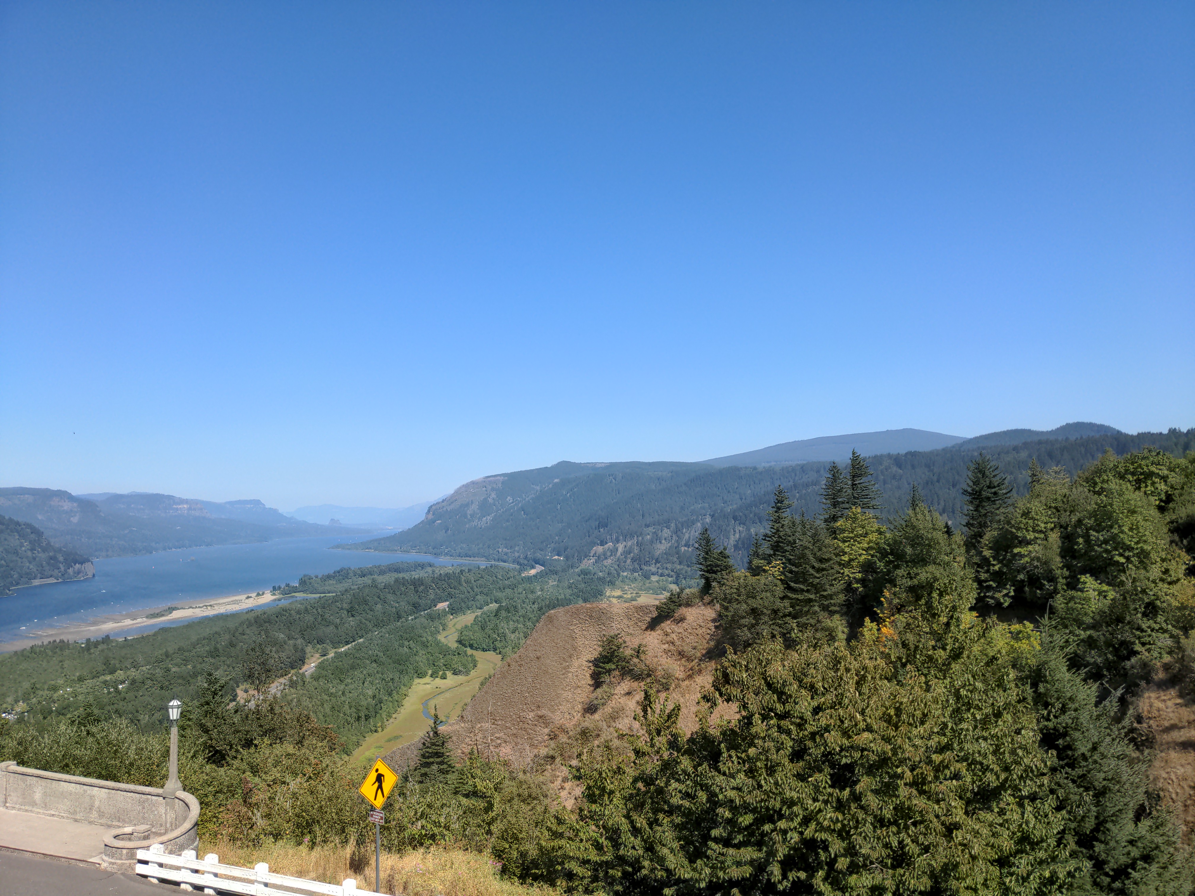 View from top of Multnomah Falls Trail
